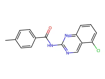 N-(5-chloroquinazolin-2-yl)-4-methylbenzamide structure