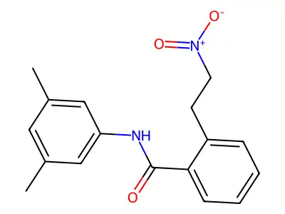 N-(3,5-dimethylphenyl)-2-(2-nitroethyl)benzamide structure