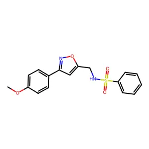 N-{[3-(4-methoxyphenyl)-5-isoxazolyl]methyl}benzenesulfonamide structure
