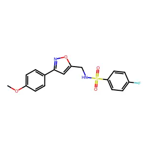 4-fluoro-N-{[3-(4-methoxyphenyl)-5-isoxazolyl]methyl}benzenesulfonamide structure