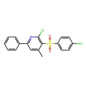 2-Chloro-3-[(4-chlorophenyl)sulfonyl]-4-methyl-6-phenylpyridine structure