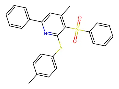 4-Methyl-2-[(4-methylphenyl)sulfanyl]-6-phenyl-3-(phenylsulfonyl)pyridine structure