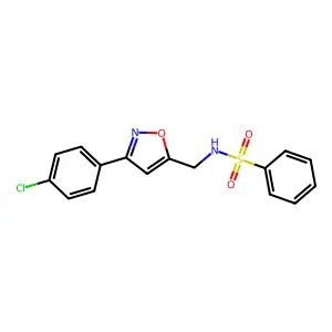 N-{[3-(4-chlorophenyl)-5-isoxazolyl]methyl}benzenesulfonamide structure