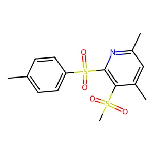 4,6-Dimethyl-2-[(4-methylphenyl)sulfonyl]-3-(methylsulfonyl)pyridine structure