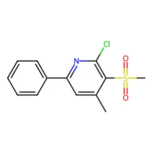 2-Chloro-4-methyl-3-(methylsulfonyl)-6-phenylpyridine structure