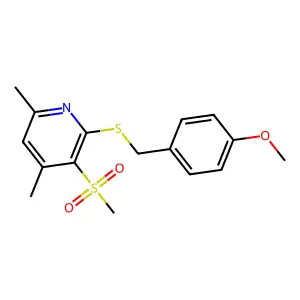 2-[(4-Methoxybenzyl)sulfanyl]-4,6-dimethyl-3-pyridinyl methyl sulfone structure