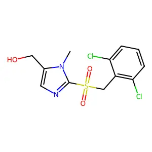 {2-[(2,6-dichlorobenzyl)sulfonyl]-1-methyl-1H-imidazol-5-yl}methanol structure