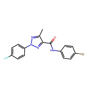 N-(4-bromophenyl)-2-(4-fluorophenyl)-5-methyl-2H-1,2,3-triazole-4-carboxamide structure