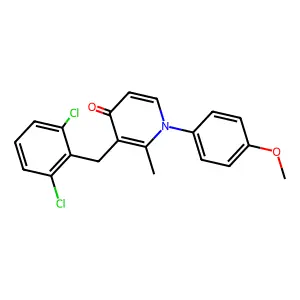 3-[(2,6-Dichlorophenyl)methyl]-1-(4-methoxyphenyl)-2-methylpyridin-4-one structure