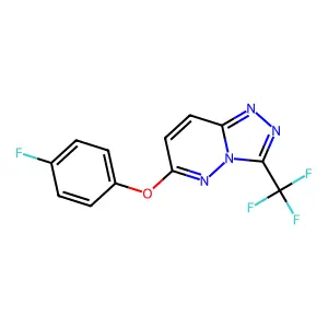 6-(4-Fluorophenoxy)-3-(trifluoromethyl)-[1,2,4]triazolo[4,3-b]pyridazine structure