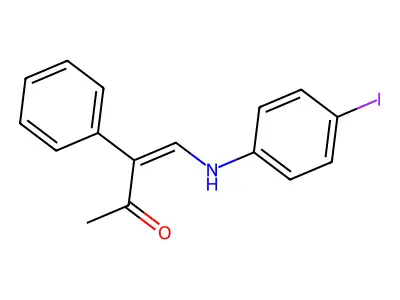4-(4-Iodoanilino)-3-phenyl-3-buten-2-one structure