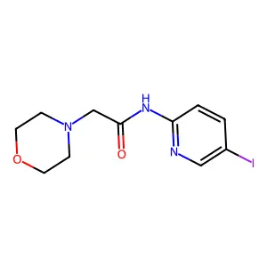 N-(5-iodo-2-pyridinyl)-2-morpholinoacetamide structure
