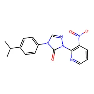 4-(4-isopropylphenyl)-2-(3-nitro-2-pyridinyl)-2,4-dihydro-3H-1,2,4-triazol-3-one structure