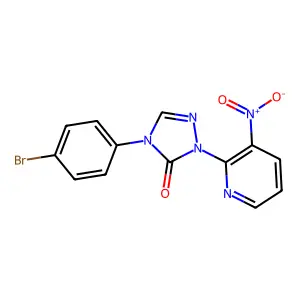 4-(4-bromophenyl)-2-(3-nitro-2-pyridinyl)-2,4-dihydro-3H-1,2,4-triazol-3-one structure