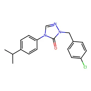 2-(4-chlorobenzyl)-4-(4-isopropylphenyl)-2,4-dihydro-3H-1,2,4-triazol-3-one structure