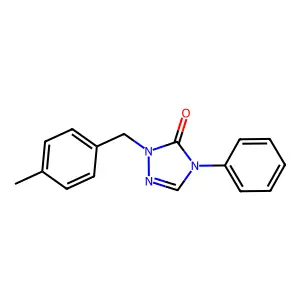 2-(4-methylbenzyl)-4-phenyl-2,4-dihydro-3H-1,2,4-triazol-3-one structure