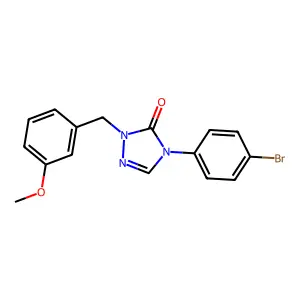 4-(4-bromophenyl)-2-(3-methoxybenzyl)-2,4-dihydro-3H-1,2,4-triazol-3-one structure
