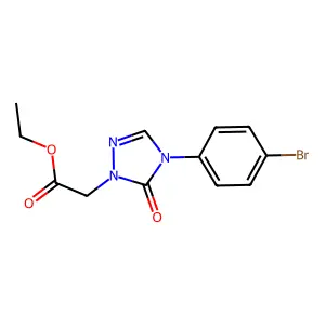 ethyl 2-[4-(4-bromophenyl)-5-oxo-4,5-dihydro-1H-1,2,4-triazol-1-yl]acetate structure