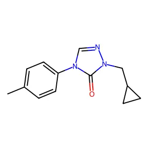 2-(cyclopropylmethyl)-4-(4-methylphenyl)-2,4-dihydro-3H-1,2,4-triazol-3-one structure