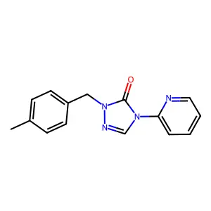 2-(4-methylbenzyl)-4-(2-pyridinyl)-2,4-dihydro-3H-1,2,4-triazol-3-one structure