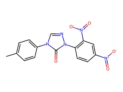 2-(2,4-dinitrophenyl)-4-(4-methylphenyl)-2,4-dihydro-3H-1,2,4-triazol-3-one structure