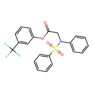 3-(Trifluoromethyl)phenyl 2-[(phenylsulfonyl)anilino]acetate structure