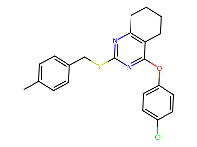 4-(4-Chlorophenoxy)-2-[(4-methylbenzyl)sulfanyl]-5,6,7,8-tetrahydroquinazoline structure