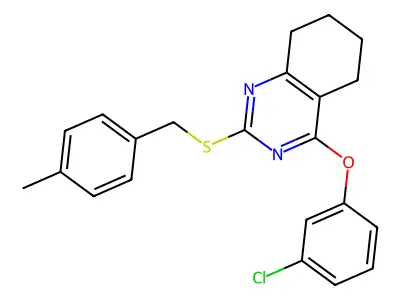 4-(3-Chlorophenoxy)-2-[(4-methylbenzyl)sulfanyl]-5,6,7,8-tetrahydroquinazoline structure