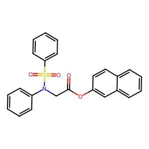 2-Naphthyl 2-[(phenylsulfonyl)anilino]acetate structure