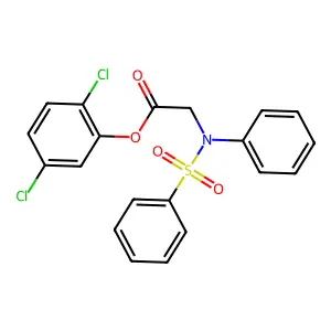 2,5-Dichlorophenyl 2-[(phenylsulfonyl)anilino]acetate structure