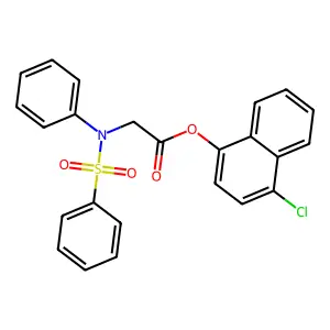 4-Chloro-1-naphthyl 2-[(phenylsulfonyl)anilino]acetate structure