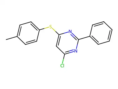 4-Chloro-6-[(4-methylphenyl)sulfanyl]-2-phenylpyrimidine structure