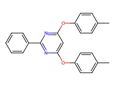 4,6-Bis(4-methylphenoxy)-2-phenylpyrimidine structure