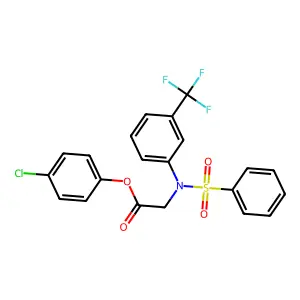 4-Chlorophenyl 2-[(phenylsulfonyl)-3-(trifluoromethyl)anilino]acetate structure