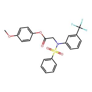 4-Methoxyphenyl 2-[(phenylsulfonyl)-3-(trifluoromethyl)anilino]acetate structure