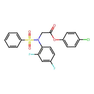 4-Chlorophenyl 2-[2,4-difluoro(phenylsulfonyl)anilino]acetate structure