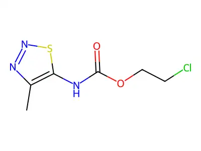 2-chloroethyl N-(4-methyl-1,2,3-thiadiazol-5-yl)carbamate structure