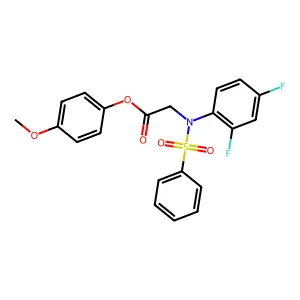 4-Methoxyphenyl 2-[2,4-difluoro(phenylsulfonyl)anilino]acetate structure