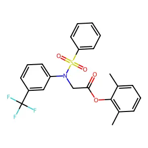 2,6-Dimethylphenyl 2-[(phenylsulfonyl)-3-(trifluoromethyl)anilino]acetate structure