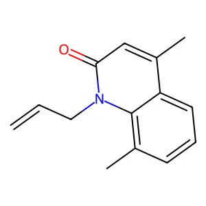 1-allyl-4,8-dimethyl-2(1H)-quinolinone structure