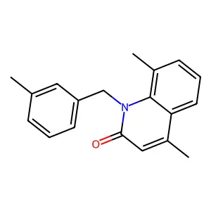 4,8-Dimethyl-1-[(3-methylphenyl)methyl]quinolin-2-one structure