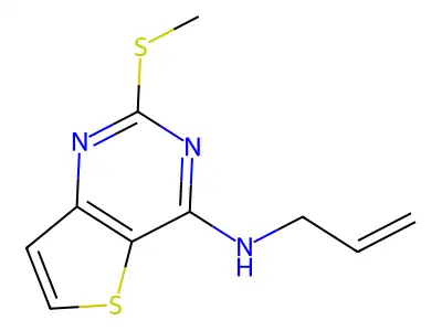N-allyl-2-(methylsulfanyl)thieno[3,2-d]pyrimidin-4-amine structure