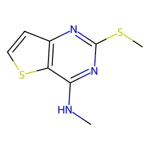 N-methyl-2-(methylsulfanyl)thieno[3,2-d]pyrimidin-4-amine structure
