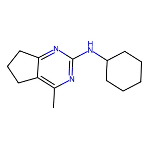 N-cyclohexyl-4-methyl-5H,6H,7H-cyclopenta[d]pyrimidin-2-amine structure