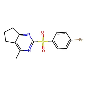 2-[(4-bromophenyl)sulfonyl]-4-methyl-6,7-dihydro-5H-cyclopenta[d]pyrimidine structure