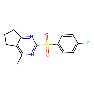 4-fluorophenyl 4-methyl-6,7-dihydro-5H-cyclopenta[d]pyrimidin-2-yl sulfone structure