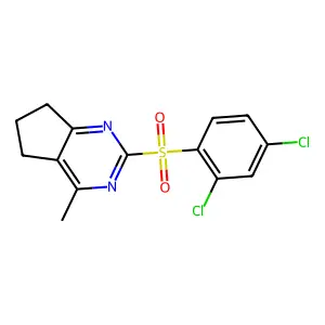 2-[(2,4-dichlorophenyl)sulfonyl]-4-methyl-6,7-dihydro-5H-cyclopenta[d]pyrimidine structure