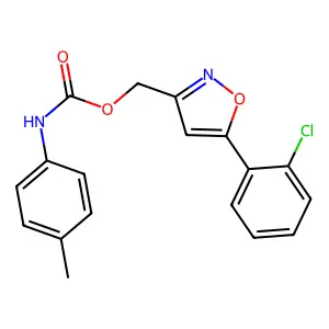 [5-(2-chlorophenyl)-1,2-oxazol-3-yl]methyl N-(4-methylphenyl)carbamate structure