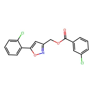 [5-(2-Chlorophenyl)-3-isoxazolyl]methyl 3-chlorobenzenecarboxylate structure