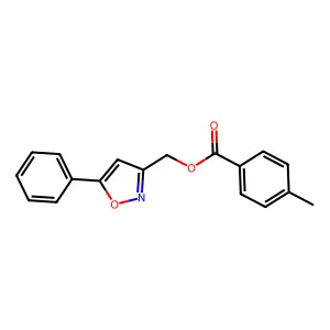 (5-Phenyl-1,2-oxazol-3-yl)methyl 4-methylbenzoate structure
